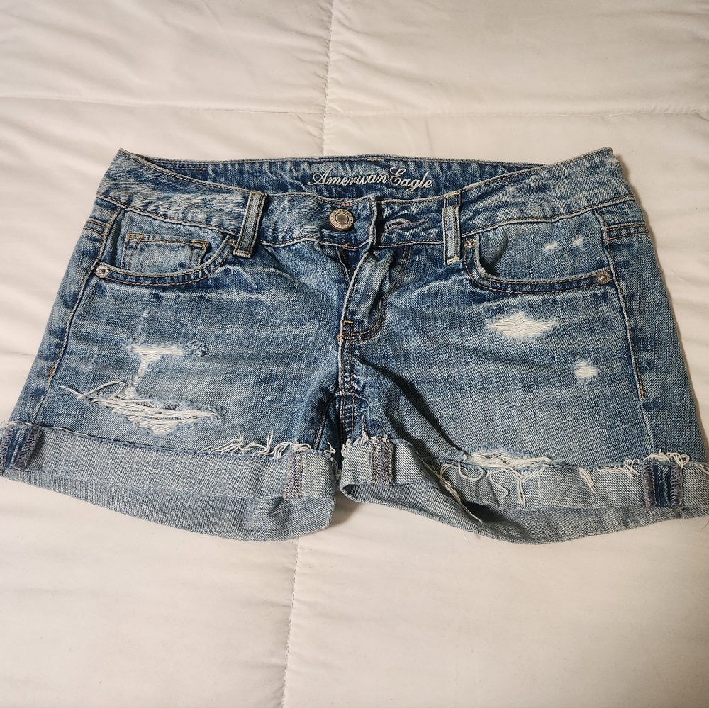 Distressed Denim Women Shorts
